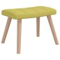 vidaXL Silla mecedora con reposapiés tela verde vidaXL Silla mecedora con reposapiés tela verde