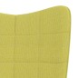 vidaXL Silla mecedora con reposapiés tela verde vidaXL Silla mecedora con reposapiés tela verde