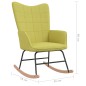 vidaXL Silla mecedora con reposapiés tela verde vidaXL Silla mecedora con reposapiés tela verde