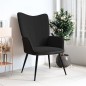 vidaXL Silla de relajación de terciopelo negro y PVC vidaXL Silla de relajación de terciopelo negro y PVC