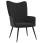 vidaXL Silla de relajación de terciopelo negro y PVC vidaXL Silla de relajación de terciopelo negro y PVC