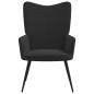 vidaXL Silla de relajación de terciopelo negro y PVC vidaXL Silla de relajación de terciopelo negro y PVC