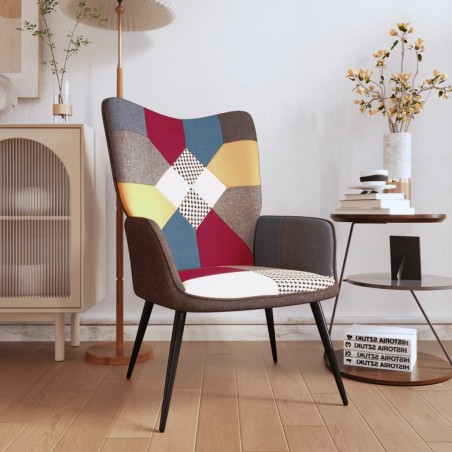 vidaXL Silla de relajación de tela patchwork
