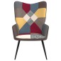 vidaXL Silla de relajación de tela patchwork vidaXL Silla de relajación de tela patchwork