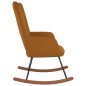 vidaXL Silla mecedora de terciopelo marrón vidaXL Silla mecedora de terciopelo marrón