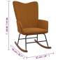 vidaXL Silla mecedora de terciopelo marrón vidaXL Silla mecedora de terciopelo marrón