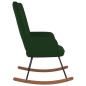 vidaXL Silla mecedora de terciopelo verde oscuro vidaXL Silla mecedora de terciopelo verde oscuro