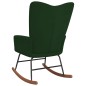 vidaXL Silla mecedora de terciopelo verde oscuro vidaXL Silla mecedora de terciopelo verde oscuro