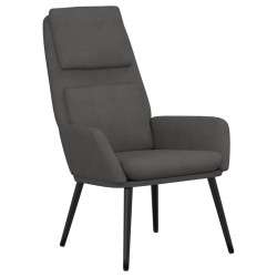 vidaXL Sillón de relax de tela gris oscuro