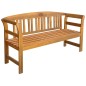 vidaXL Banco de jardín con cojín madera maciza de acacia 157 cm vidaXL Banco de jardín con cojín madera maciza de acacia 157 cm