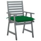 vidaXL Sillas de comedor jardín 2 uds madera maciza acacia con cojines vidaXL Sillas de comedor jardín 2 uds madera maciza acacia con cojines