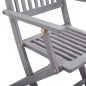 vidaXL Sillas de jardín plegables 4 uds cojines madera maciza acacia vidaXL Sillas de jardín plegables 4 uds cojines madera maciza acacia