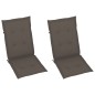 vidaXL Sillas de jardín reclinables 2 uds madera maciza acacia cojines vidaXL Sillas de jardín reclinables 2 uds madera maciza acacia cojines