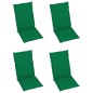 vidaXL Sillas de jardín reclinables 3 uds madera maciza acacia cojines
