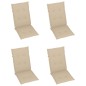 vidaXL Sillas de jardín reclinables 3 uds madera maciza acacia cojines