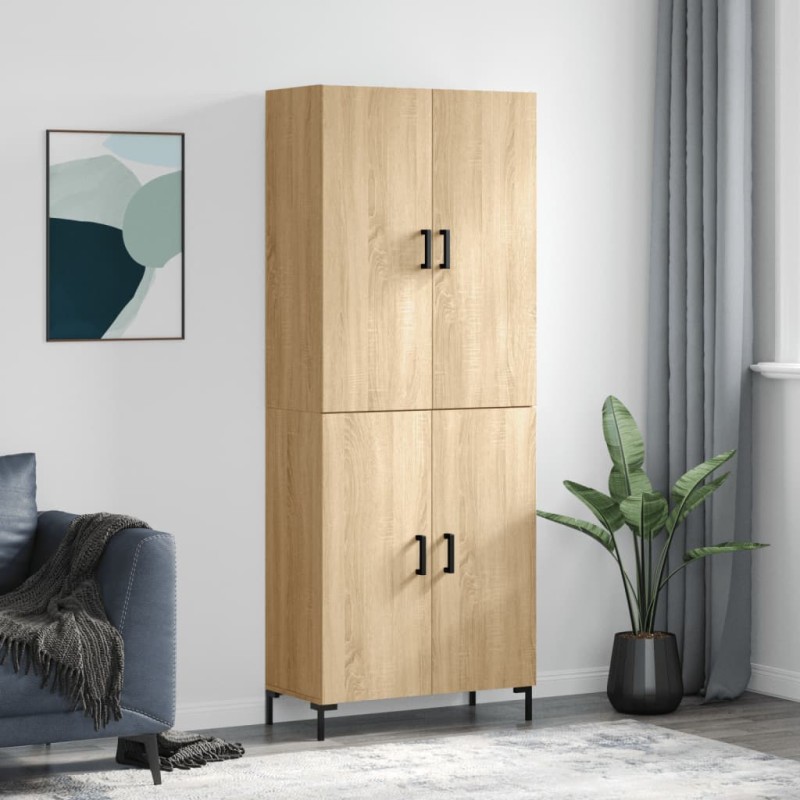 vidaXL Aparador alto madera contrachapada color roble 69,5x34x180 cm vidaXL Aparador alto madera contrachapada color roble 69,5x34x180 cm