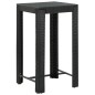vidaXL Set muebles bar jardín 5 piezas y cojines ratán sintético negro