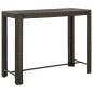 vidaXL Set de bar para jardín 7 pzas y cojines ratán sintético marrón vidaXL Set de bar para jardín 7 pzas y cojines ratán sintético marrón