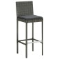 vidaXL Conjunto de bar para jardín 7 pzas ratán sintético gris cojines vidaXL Conjunto de bar para jardín 7 pzas ratán sintético gris cojines
