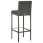 vidaXL Conjunto de bar para jardín 7 pzas ratán sintético gris cojines vidaXL Conjunto de bar para jardín 7 pzas ratán sintético gris cojines