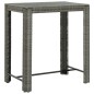 vidaXL Conjunto de bar para jardín 7 pzas ratán sintético gris cojines vidaXL Conjunto de bar para jardín 7 pzas ratán sintético gris cojines