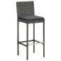 vidaXL Set muebles bar jardín 3 piezas y cojines ratán sintético gris vidaXL Set muebles bar jardín 3 piezas y cojines ratán sintético gris