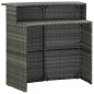 vidaXL Juego muebles de bar para jardín 4 piezas y cojines gris vidaXL Juego muebles de bar para jardín 4 piezas y cojines gris