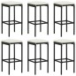 vidaXL Set muebles bar jardín 7 piezas y cojines ratán sintético negro vidaXL Set muebles bar jardín 7 piezas y cojines ratán sintético negro
