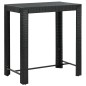 vidaXL Set muebles bar jardín 7 piezas y cojines ratán sintético negro vidaXL Set muebles bar jardín 7 piezas y cojines ratán sintético negro