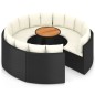 vidaXL Set de sofás de jardín 9 piezas y cojines ratán sintético negro vidaXL Set de sofás de jardín 9 piezas y cojines ratán sintético negro