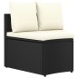 vidaXL Set de sofás de jardín 9 piezas y cojines ratán sintético negro vidaXL Set de sofás de jardín 9 piezas y cojines ratán sintético negro