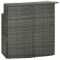 vidaXL Juego muebles de bar para jardín 3 piezas y cojines gris vidaXL Juego muebles de bar para jardín 3 piezas y cojines gris