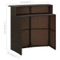 vidaXL Juego de muebles de bar para jardín 4 piezas y cojines marrón vidaXL Juego de muebles de bar para jardín 4 piezas y cojines marrón