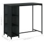 vidaXL Set de bar para jardín 5 pzas y cojines ratán sintético negro vidaXL Set de bar para jardín 5 pzas y cojines ratán sintético negro