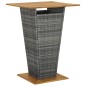 vidaXL Set de muebles de bar de jardín 5 pzas y cojines ratán PE gris vidaXL Set de muebles de bar de jardín 5 pzas y cojines ratán PE gris