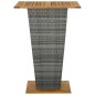 vidaXL Set de muebles de bar de jardín 5 pzas y cojines ratán PE gris vidaXL Set de muebles de bar de jardín 5 pzas y cojines ratán PE gris