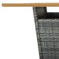 vidaXL Set de muebles de bar de jardín 5 pzas y cojines ratán PE gris vidaXL Set de muebles de bar de jardín 5 pzas y cojines ratán PE gris