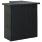 vidaXL Set de bar para jardín 8 piezas y cojines ratán sintético negro vidaXL Set de bar para jardín 8 piezas y cojines ratán sintético negro