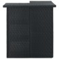 vidaXL Set de bar para jardín 8 piezas y cojines ratán sintético negro vidaXL Set de bar para jardín 8 piezas y cojines ratán sintético negro