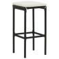 vidaXL Set de bar para jardín 8 piezas y cojines ratán sintético negro vidaXL Set de bar para jardín 8 piezas y cojines ratán sintético negro