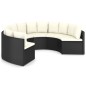 vidaXL Set de sofás de jardín 6 piezas y cojines ratán sintético negro vidaXL Set de sofás de jardín 6 piezas y cojines ratán sintético negro