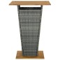 vidaXL Set de muebles de bar de jardín 9 pzas y cojines ratán PE gris vidaXL Set de muebles de bar de jardín 9 pzas y cojines ratán PE gris