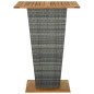 vidaXL Set de muebles de bar de jardín 9 pzas y cojines ratán PE gris vidaXL Set de muebles de bar de jardín 9 pzas y cojines ratán PE gris