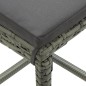 vidaXL Set de bar para jardín 16 piezas y cojines ratán sintético gris vidaXL Set de bar para jardín 16 piezas y cojines ratán sintético gris