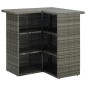 vidaXL Set de bar para jardín 4 piezas y cojines ratán sintético gris vidaXL Set de bar para jardín 4 piezas y cojines ratán sintético gris