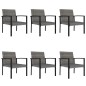 vidaXL Juego de comedor para jardín 7 piezas ratán sintético gris vidaXL Juego de comedor para jardín 7 piezas ratán sintético gris