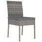 vidaXL Juego de comedor para jardín 5 piezas ratán sintético gris vidaXL Juego de comedor para jardín 5 piezas ratán sintético gris
