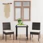 vidaXL Conjunto de comedor de jardín 3 piezas ratán sintético negro vidaXL Conjunto de comedor de jardín 3 piezas ratán sintético negro