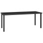 vidaXL Conjunto de comedor de jardín 7 piezas ratán sintético negro vidaXL Conjunto de comedor de jardín 7 piezas ratán sintético negro