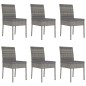 vidaXL Juego de comedor para jardín 7 piezas ratán sintético gris vidaXL Juego de comedor para jardín 7 piezas ratán sintético gris